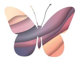 Colorful butterfly illustration with smooth gradients capturing nature s beauty in a minimalist style vector