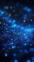 Abstract representation of digital connections and networks with a blue color scheme photo