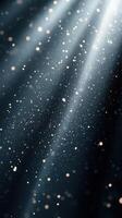 Mystical light beams illuminate floating dust particles in a tranquil indoor setting during evening hours photo