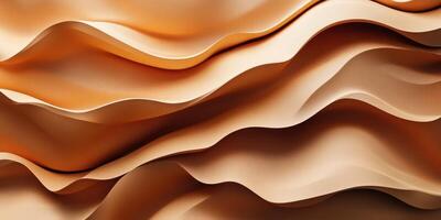 Textured waves of warm tones create a calming abstract pattern in a modern design setting photo