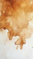 Beautiful brown watercolor abstract painting with rich textures and soft tones photo
