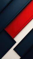 Abstract layered design featuring red, blue, and beige colors with a modern aesthetic in a harmonious arrangement photo
