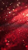 Sparkling red glitter fills the frame creating a festive and vibrant atmosphere during a special celebration photo