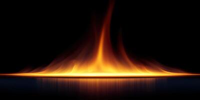 Dynamic flame rising against a dark background in an abstract visual representation capturing intense energy and movement photo