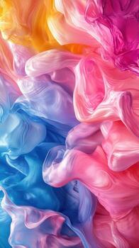 Colorful abstract swirls with vibrant hues blending seamlessly in a fluid design photo