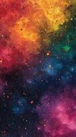 Vibrant cosmic abstract art displaying an array of colors and textures in a galactic theme photo