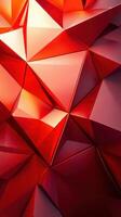 Vibrant geometric patterns showcase red shades and intricate designs in a modern artistic setting photo