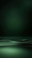 Green abstract background with smooth waves creating a calming and serene atmosphere in a minimalist design photo