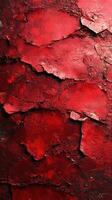 Vibrant cracked red surface showcasing texture and depth in a dynamic art piece photo