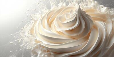 Swirls of creamy texture with a splash of sweetness captured in a culinary masterpiece photo