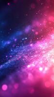 Colorful cosmic dust sparkles in a mesmerizing blend of pink and blue hues during a celestial event photo