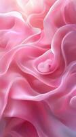 Soft pink fabric drapes gently highlighting delicate textures and flowing patterns photo