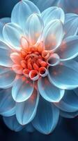Stunning close-up of a dahlia flower showcasing intricate petals and vibrant colors in a tranquil garden setting photo