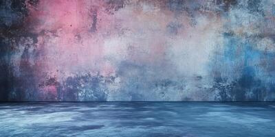 Colorful textured wall and floor create an artistic background for creative projects in a studio setting photo