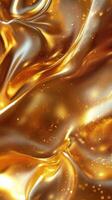 Shimmering golden surface with smooth texture and subtle reflections under soft light during evening ambiance photo