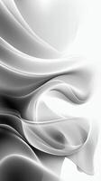 Dynamic patterns of flowing light and shadow created with abstract curves in black and white tones photo