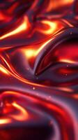 Abstract red and black fluid texture creating a shimmering visual flow under soft light in a creative setting photo