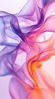 Colorful flowing abstract textiles create a sense of movement and harmony in a vibrant composition photo