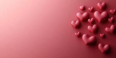 Heart-shaped decorations create an inviting atmosphere for Valentine's Day celebration photo