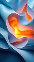 Colorful abstract design featuring soft curves and glowing light in a fluid pattern, inspired by natural forms photo