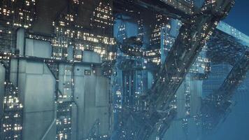 Futuristic city of the future illuminated in the sky with advanced technology video