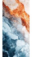 Vibrant abstract composition showcasing warm and cool tones blending in fluid patterns photo