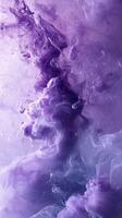 Abstract swirling purple and blue clouds form artistic patterns in a tranquil setting photo