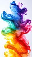 Vibrant colors swirl together in a mesmerizing display of liquid art against a bright background photo