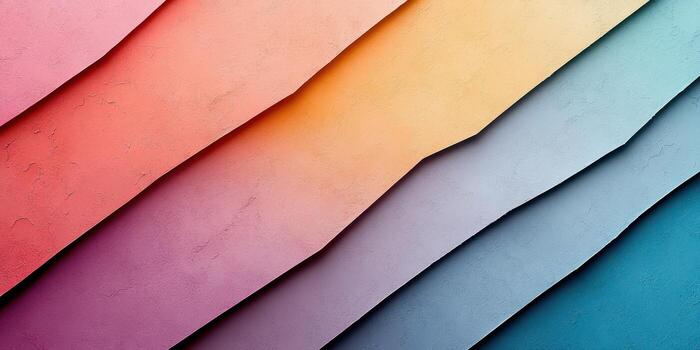 Colorful layers of textured wall art create a vibrant atmosphere in a contemporary space photo