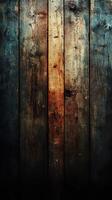 Wooden planks arranged in an artistic pattern with varied textures and colors reflecting a rustic charm and warmth photo