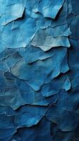 Textured blue paper layers create a visually striking backdrop with intricate details photo