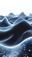 Digital waves create an abstract landscape with intricate patterns of light and shadow in a stunning visual representation photo