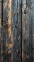 Weathered wooden planks with dark and light textures, showcasing natural grains and imperfections in rustic design photo