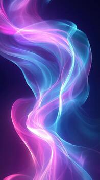 Colorful swirling light patterns create a mesmerizing effect against a dark background in this abstract artwork photo