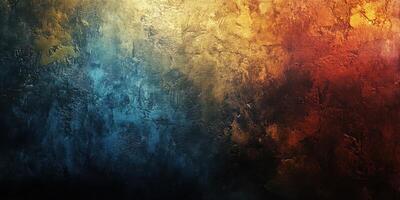 Vibrant abstract texture showcasing a blend of blue, gold, and red tones in a captivating display of color and form photo