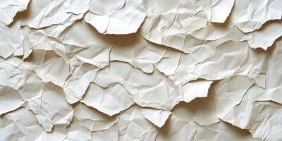 Textured crumpled paper background showcasing natural creases and folds in soft light photo