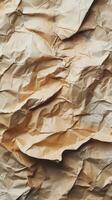 Paper texture reveals creases and folds with earthy tones showcasing natural imperfections in a close-up view photo