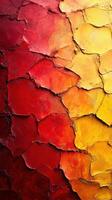 Vibrant abstract texture showcases deep reds and bright yellows in a visually captivating pattern across the canvas photo