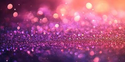 Vibrant bokeh lights create a magical atmosphere in an artistic background for creative projects photo