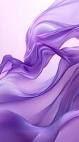Flowing purple fabric creates a serene atmosphere with soft waves and gentle curves against a light background photo