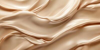 Silk fabric in golden hue creates a luxurious and elegant visual experience with flowing textures photo