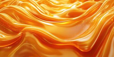 Smooth golden waves reflect soft light in a serene abstract texture photo