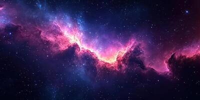 Stunning view of a nebula bursting with vibrant colors captured in deep space photo