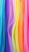 Colorful drapes create a vibrant display for an artistic showcase in a studio setting during daytime photo