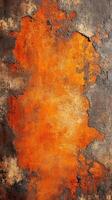 Vibrant textured wall with orange and black abstract patterns in a modern setting photo