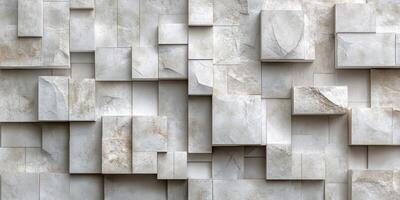 Textures of modern architecture showcased in a stylish geometric wall design with varying gray tones and patterns photo