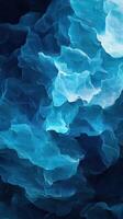 Abstract blue waves creating a serene and tranquil atmosphere in a digital artwork photo