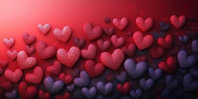 Colorful hearts create a dreamy backdrop for romantic celebrations or artistic projects photo