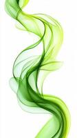 Flowing green waves create a sense of movement and tranquility in an abstract design photo