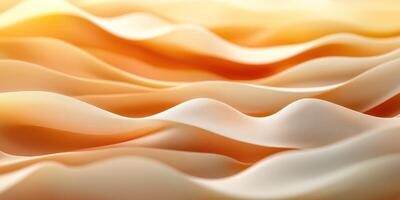 Soft, flowing textures create a calming atmosphere in warm-toned fabric folds at sunset photo
